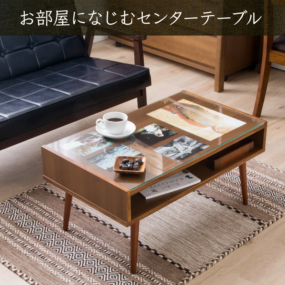 Amazon.co.jp: アイリスプラザ テーブル ローテーブル ガラス天板 収納